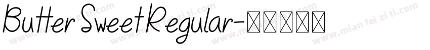 Butter Sweet Regular字体转换